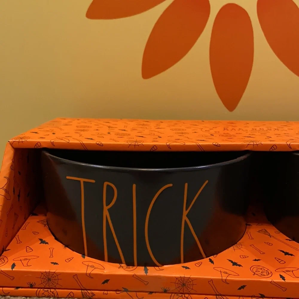 Rae Dunn TRICK & TREAT Dog Bowls